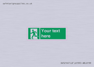 Custom Emergency Exit Left Sign